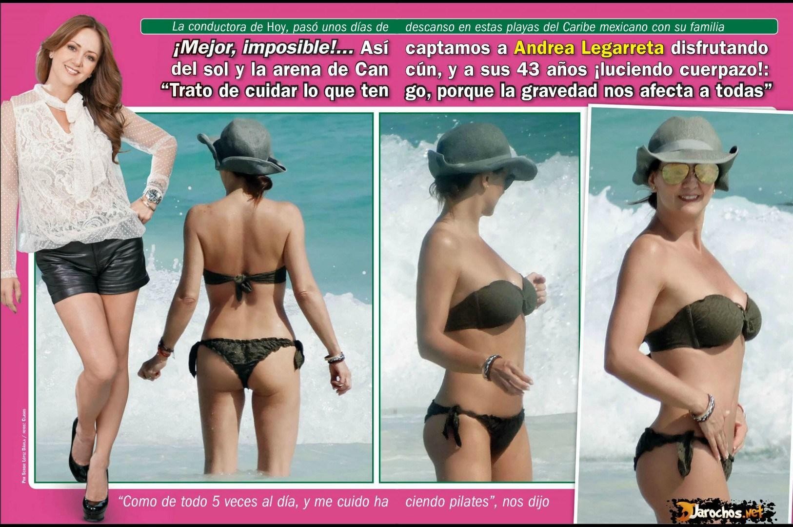 Aquí encontrareis fotos de Andrea Legarreta desnuda, transparencias, posado...